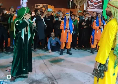 هنرمندان تعزیه اصفهان پس از اجرا در شلمچه، راهی کربلا شدند