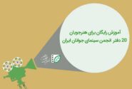 آموزش رایگان برای هنرجویان ۲۰ دفتر انجمن سینمای جوانان ایران
