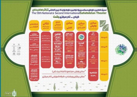 جدول برنامه‌های بخش بین‌الملل رویداد تئاتر صاحبدلان منتشر شد