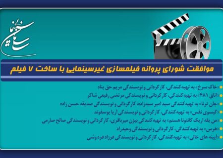 موافقت شورای پروانه فیلمسازی غیرسینمایی با ساخت 7 فیلم‌